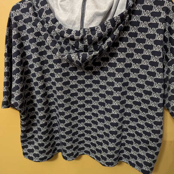Michael Kors Navy Hoodie with Logo Pattern - Picture 4 of 6